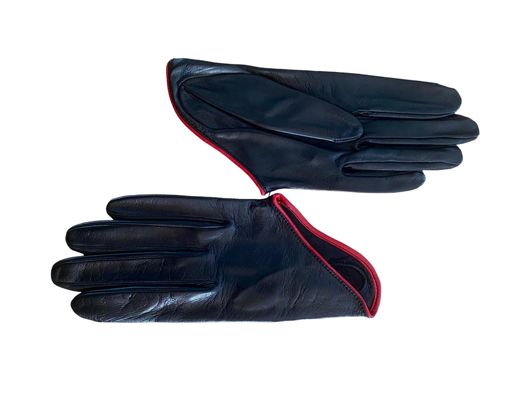 3/4 LEATHER GLOVES RED TRIM